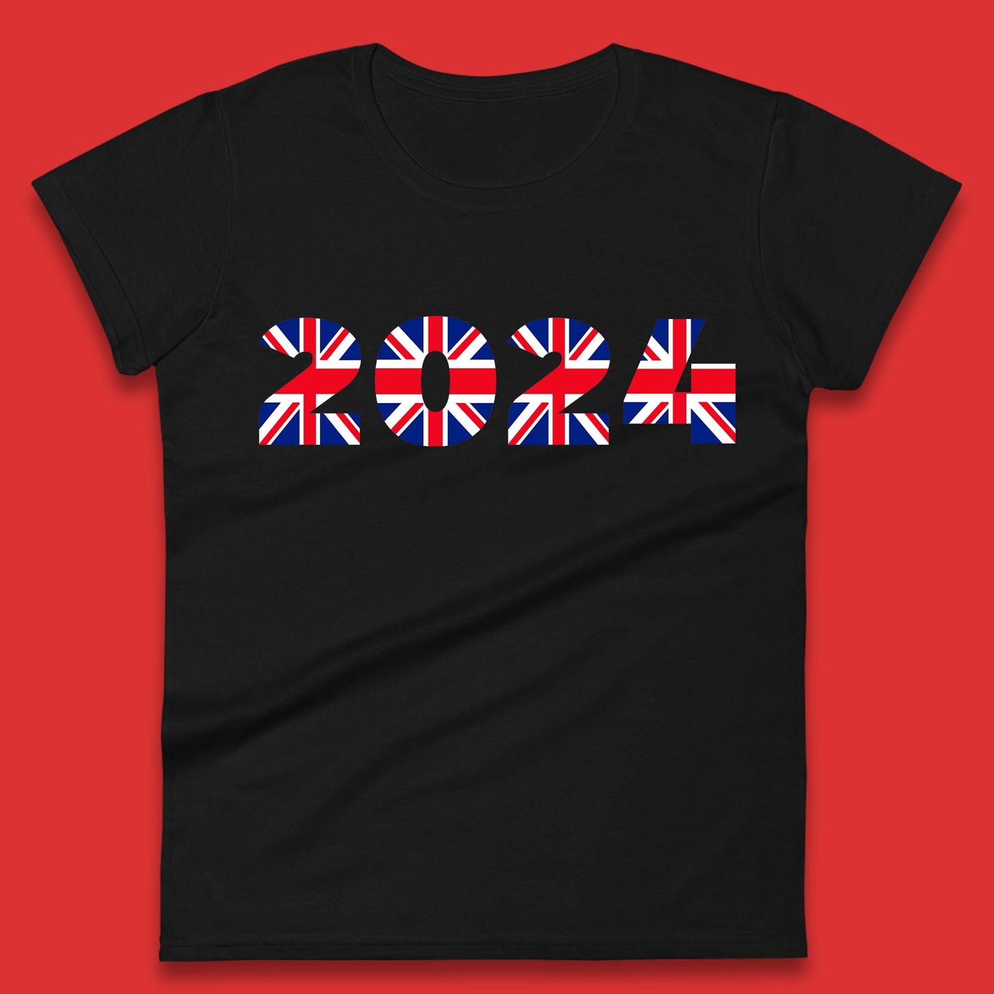 New Year 2024 UK Flag Womens T-Shirt