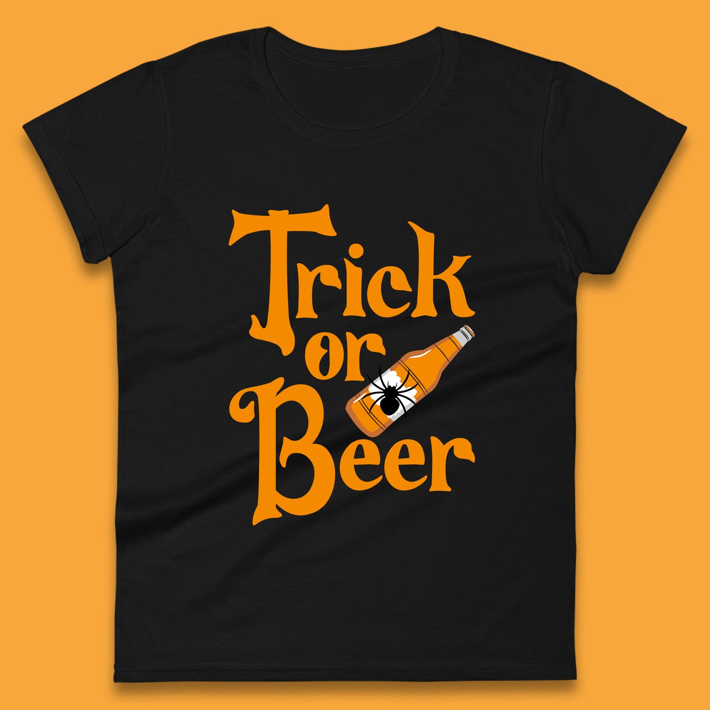 Trick Or Beer Halloween Drinking Beer Lover Drinker Halloween Party Womens Tee Top