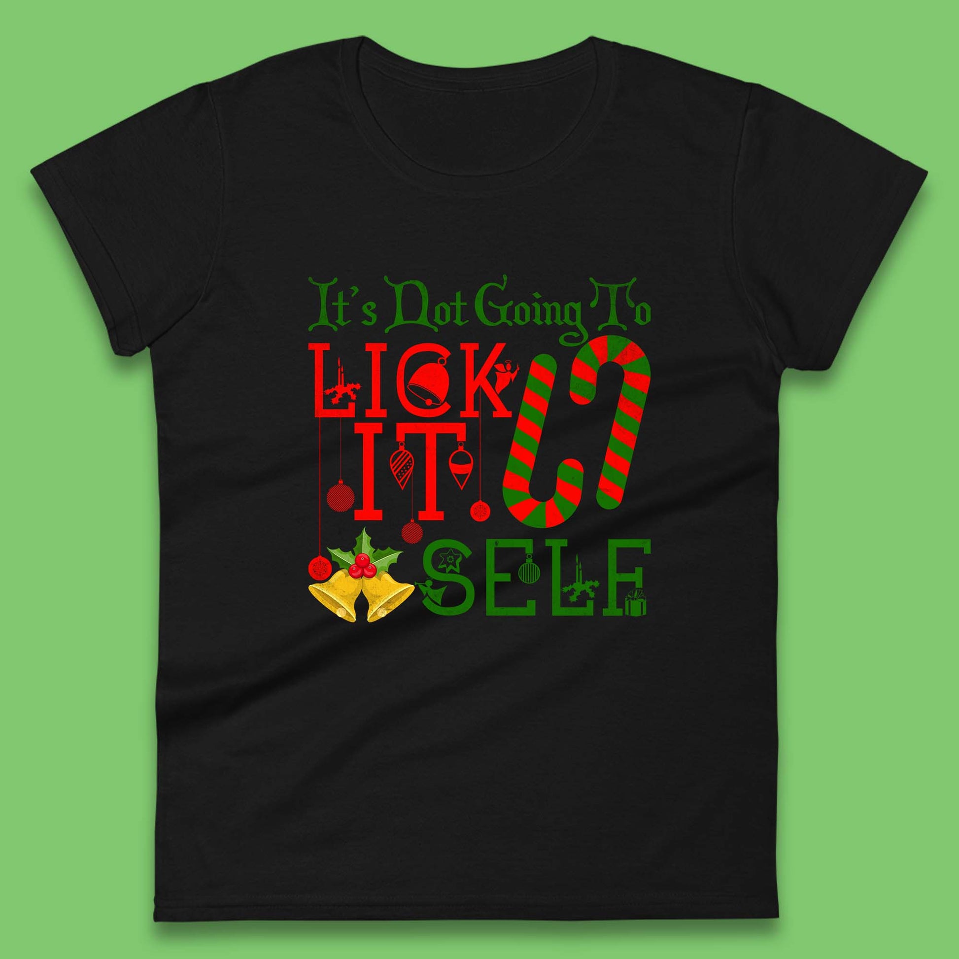 funny christmas candy cane womens t shirt