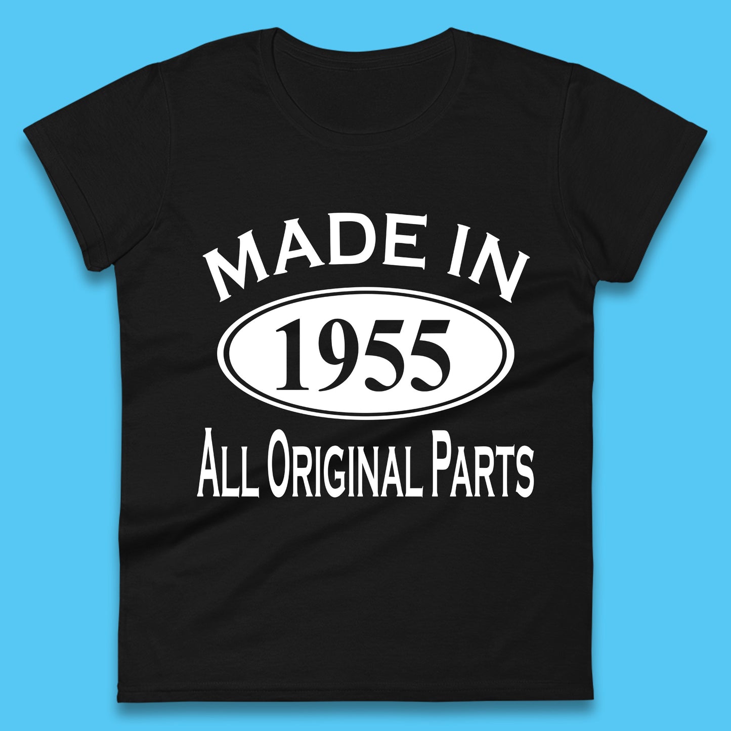 Made In 1955 All Original Parts Vintage Retro 68th Birthday Funny 68 Years Old Birthday Gift Womens Tee Top