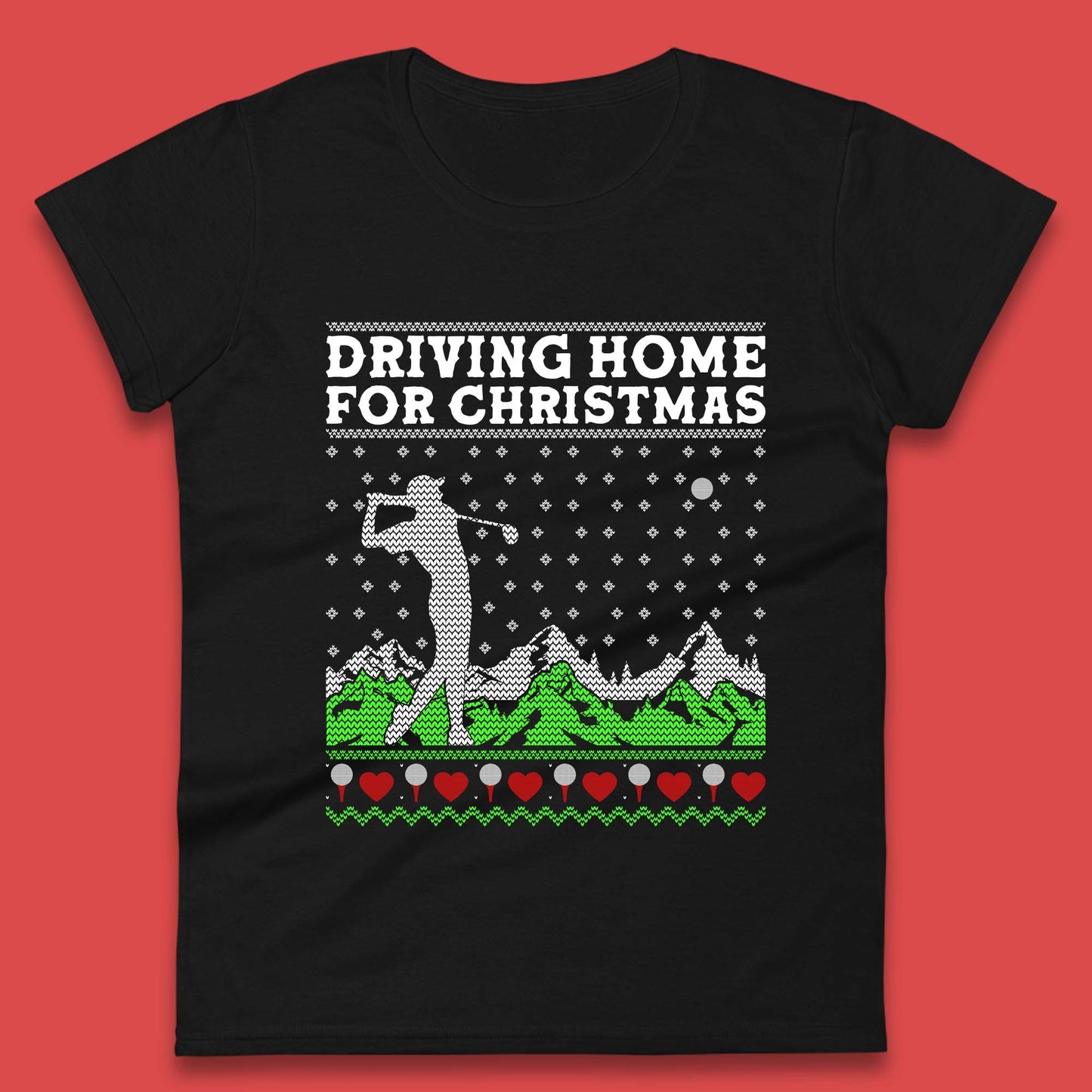 Driving Home For Christmas Golf Womens T-Shirt