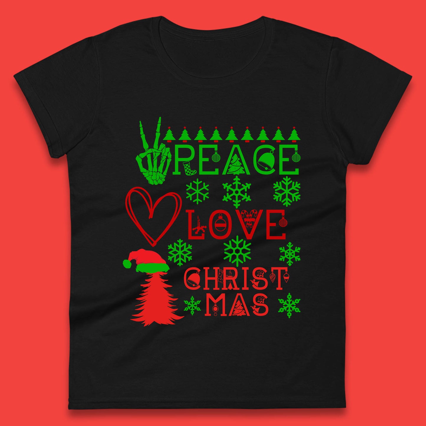 peace love christmas t shirt
