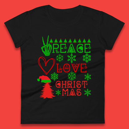 peace love christmas t shirt