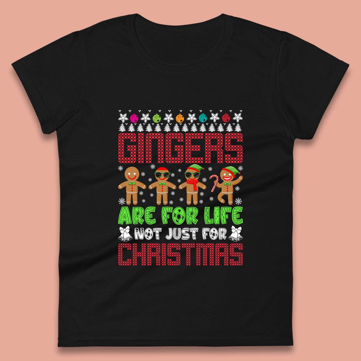 gingerbread christmas womens t shirt
