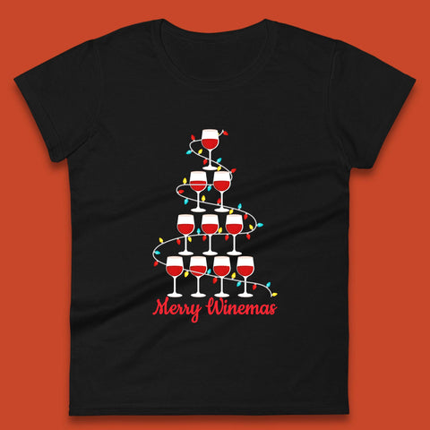 Merry Winemas Christmas Womens T-Shirt