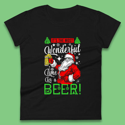 christmas santa bear womens t shirt