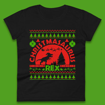 Christmasaurus Rex Womens T-Shirt