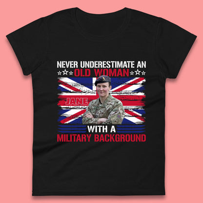 Personalised Never Underestimate An Old Woman T-Shirt
