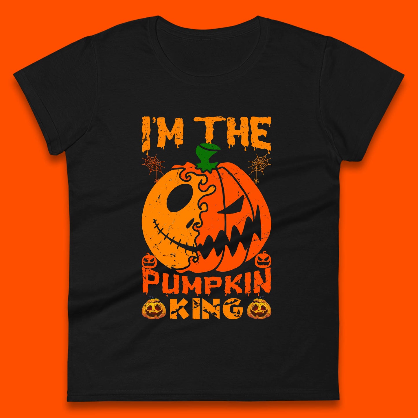 jack skellington pumpkin womens t shirt