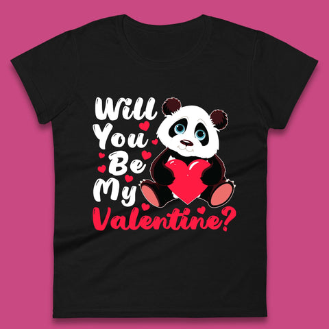 Panda Valentine Womens T-Shirt