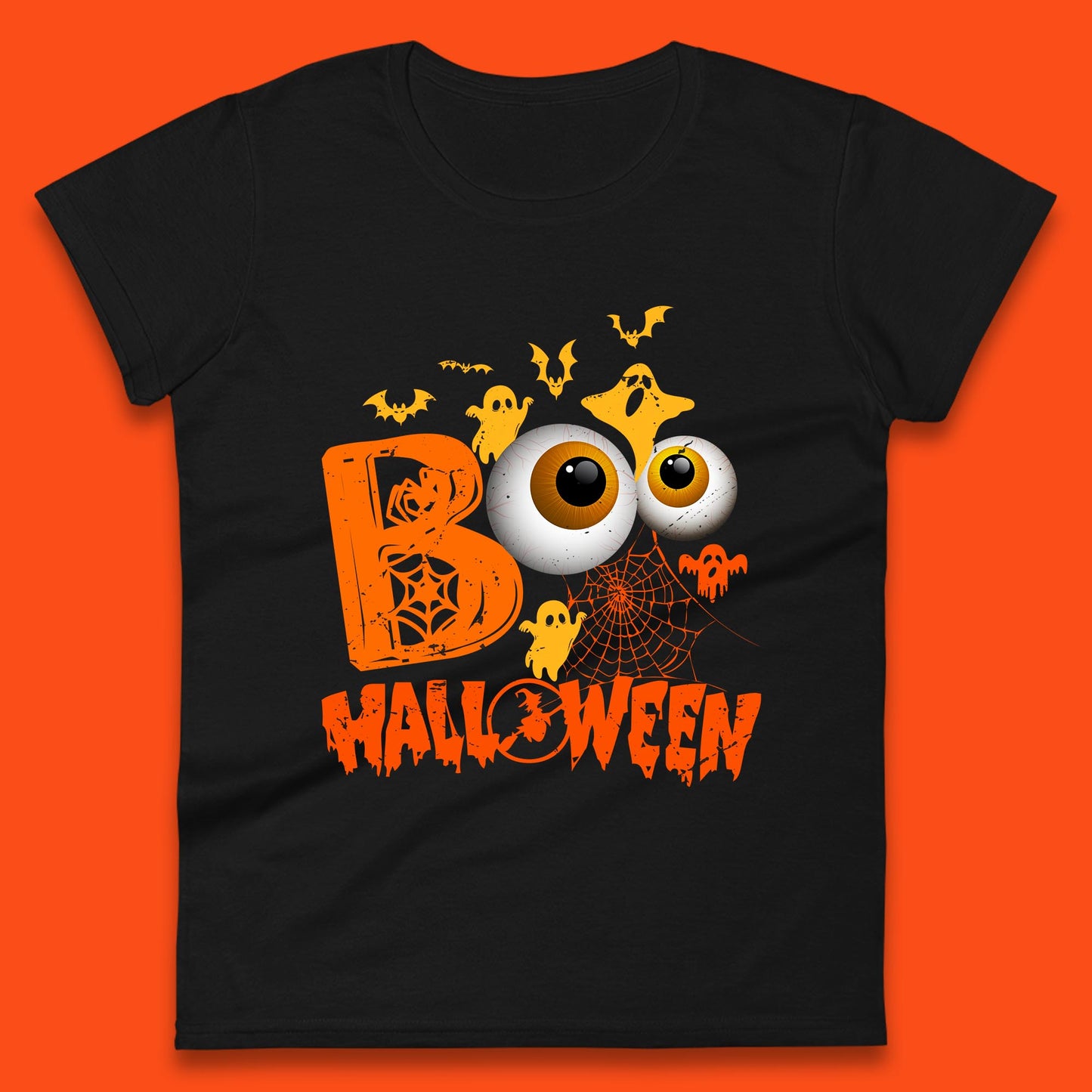 Halloween Spooky Boo Eye Balls Funny Halloween Boo Ghost Spooky Season Womens Tee Top