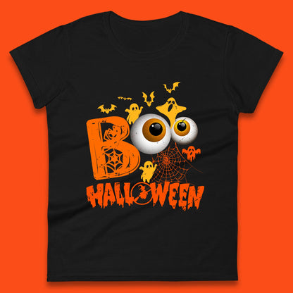 Halloween Spooky Boo Eye Balls Funny Halloween Boo Ghost Spooky Season Womens Tee Top