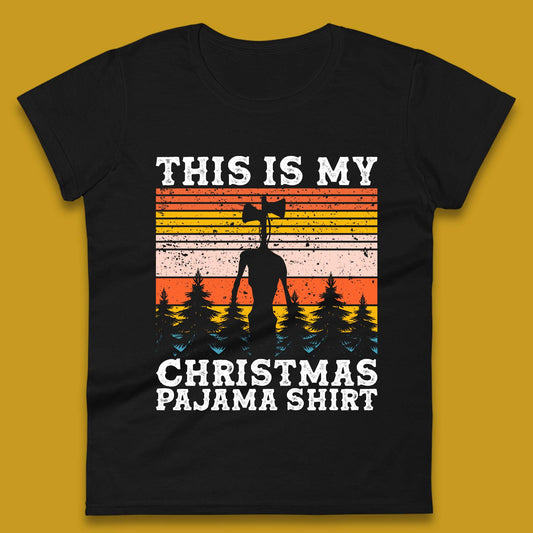 Alien Siren Head Christmas Womens T-Shirt