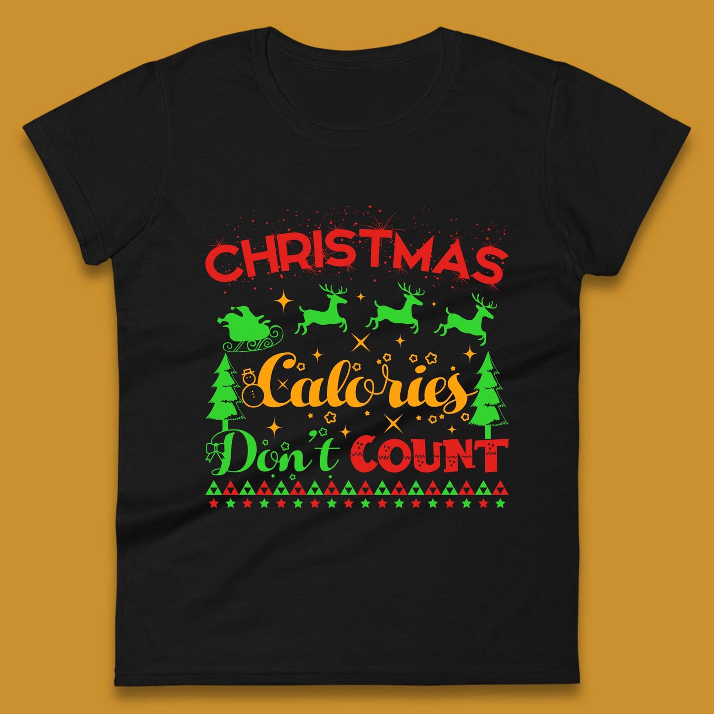 christmas calories don't count womens t shirt