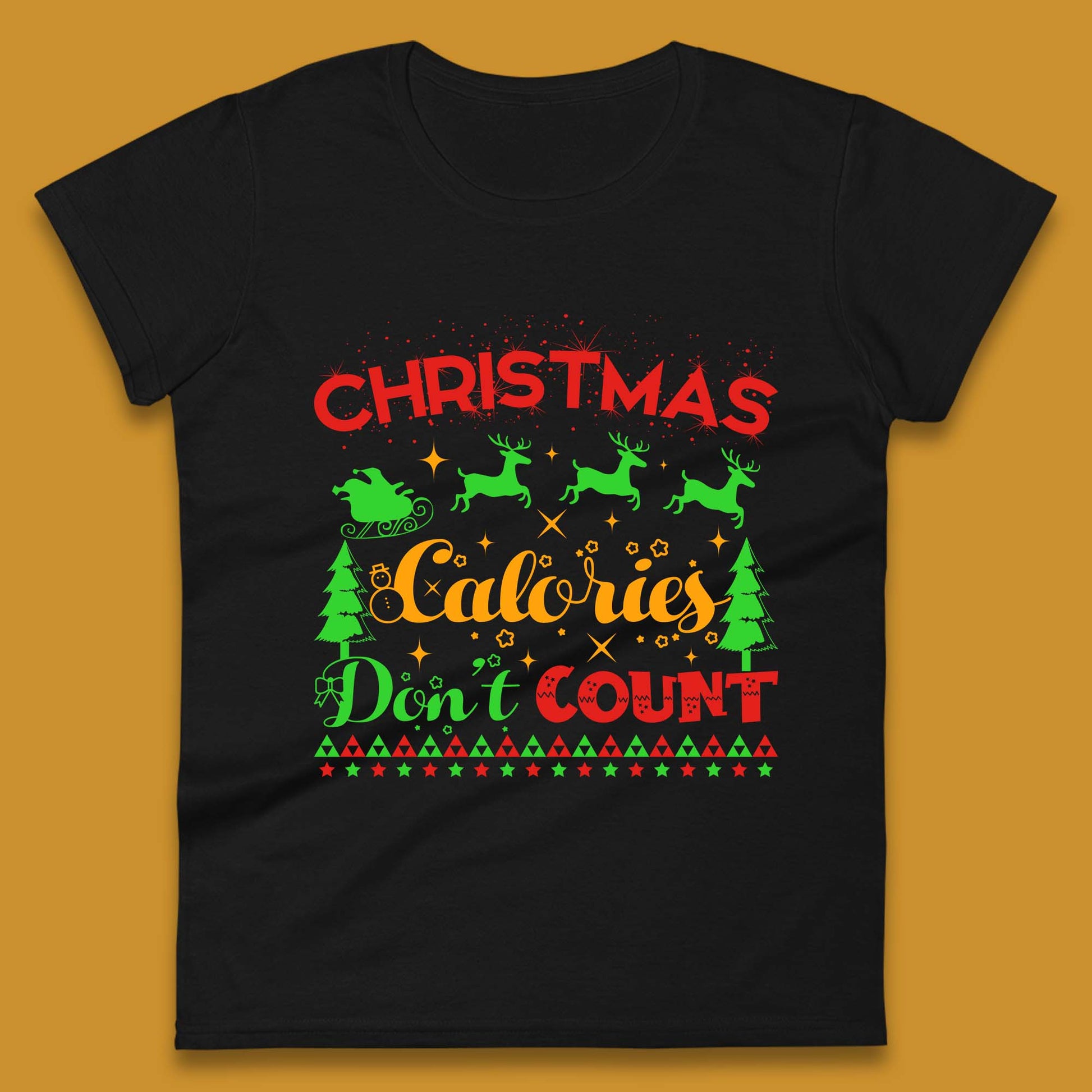 christmas calories don't count womens t shirt