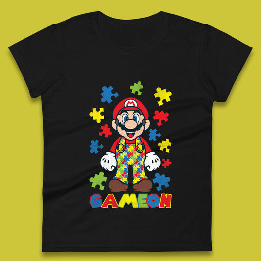 Autism Super Mario Womens T-Shirt