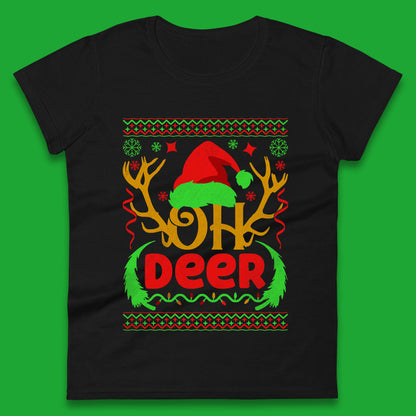 deer antlers christmas womens t shirt