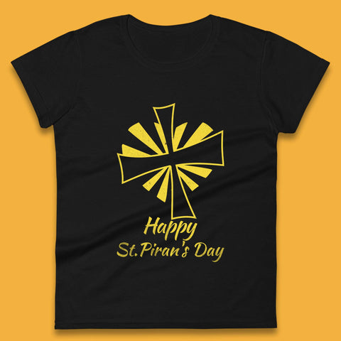 Happy Saint Piran's Day Womens T-Shirt