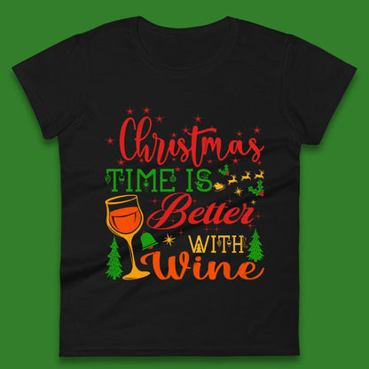 Christmas Wine Womens T-Shirt