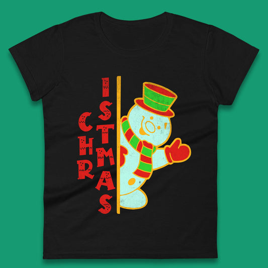 Christmas Snowman Womens T-Shirt
