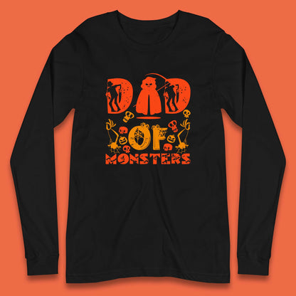 Dad Of Monsters Halloween Spooky Dad Dadster Halloween Costume Long Sleeve T Shirt