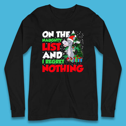 Donkey Christmas Naughty List Long Sleeve T-Shirt