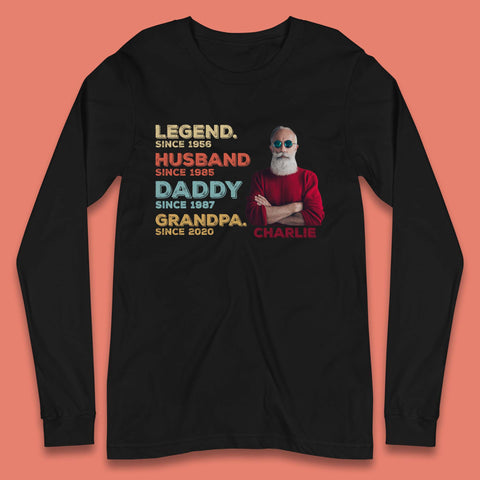 Personalised Legend Husband Daddy Grandpa Long Sleeve T-Shirt