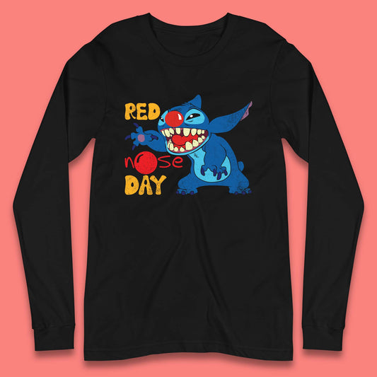 Stitch Red Nose Day Long Sleeve T-Shirt