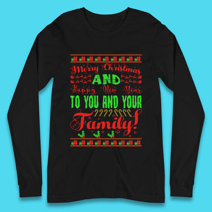 merry christmas family long sleeve t shirt