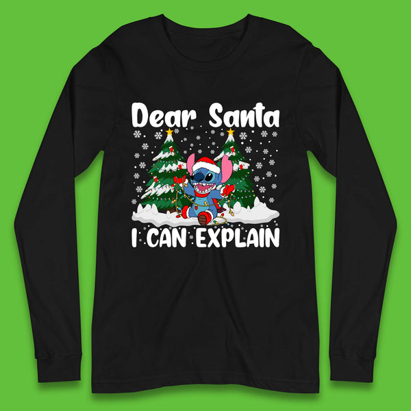 Santa Stitch Christmas Long Sleeve T-Shirt