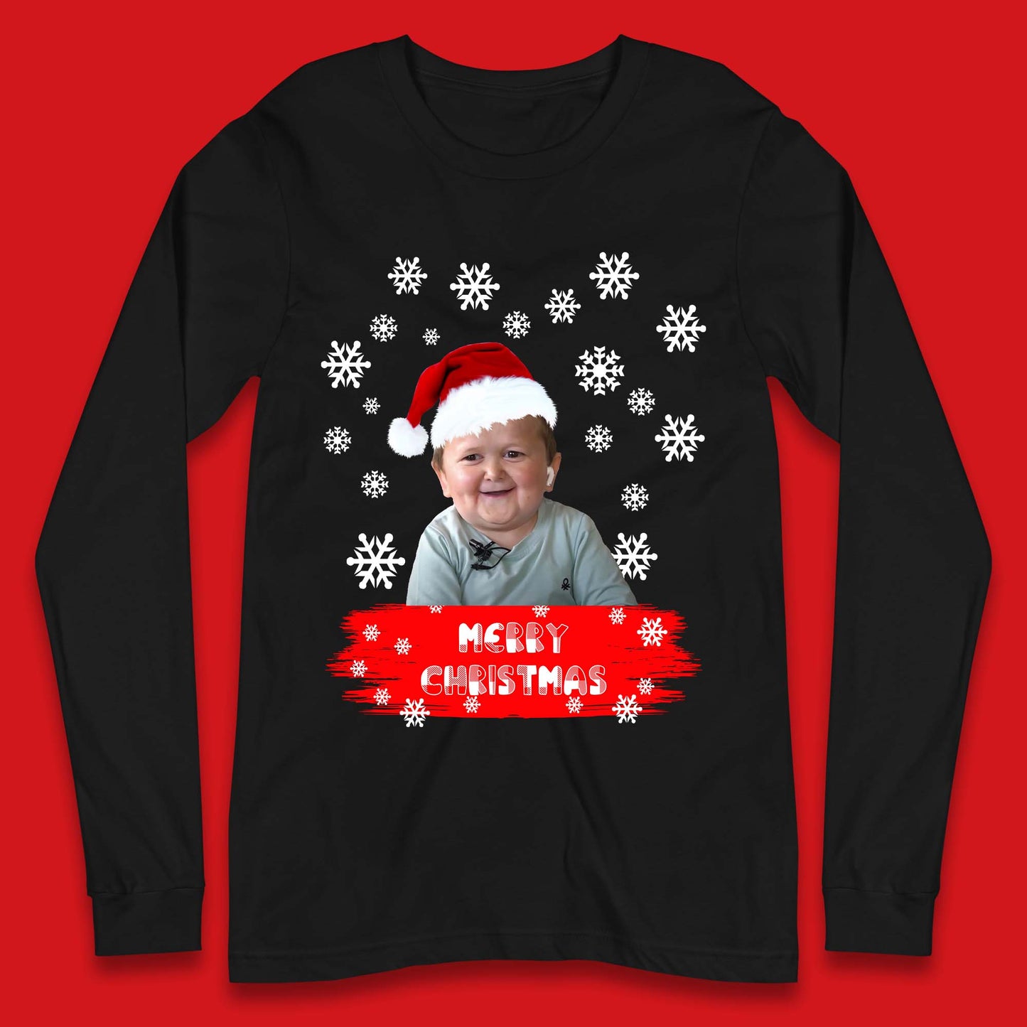 Merry Christmas Hasbulla Snowflakes Long Sleeve T-Shirt