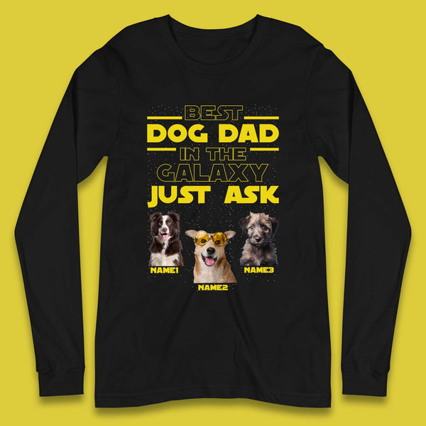 Personalised Best Dog Dad Long Sleeve T-Shirt