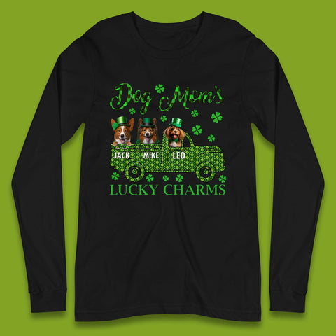 Personalised Dog Mom's Lucky Charms Long Sleeve T-Shirt