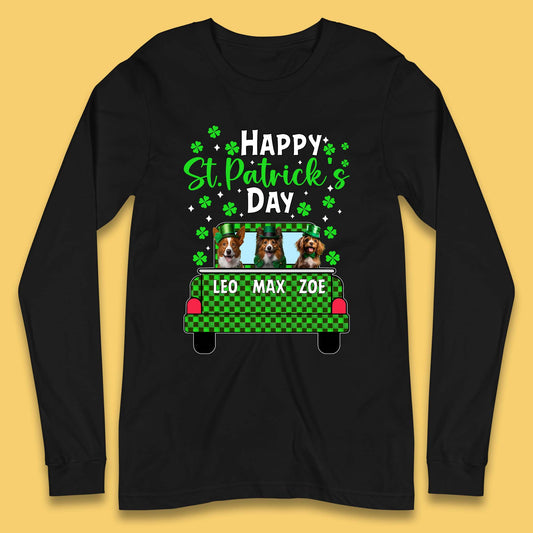 Personalised Dog St. Patrick's Day Long Sleeve T-Shirt