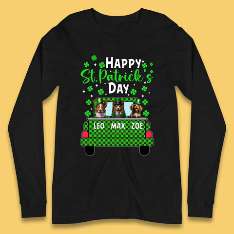 Personalised Dog St. Patrick's Day Long Sleeve T-Shirt