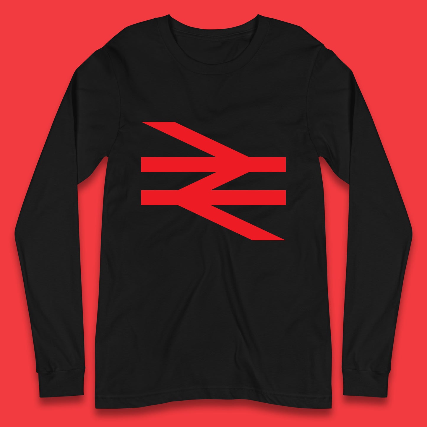 British Rail Union Jack Logo Trains Trainspotter Train Nationalisation Britain Uk Labour Politics Long Sleeve T Shirt