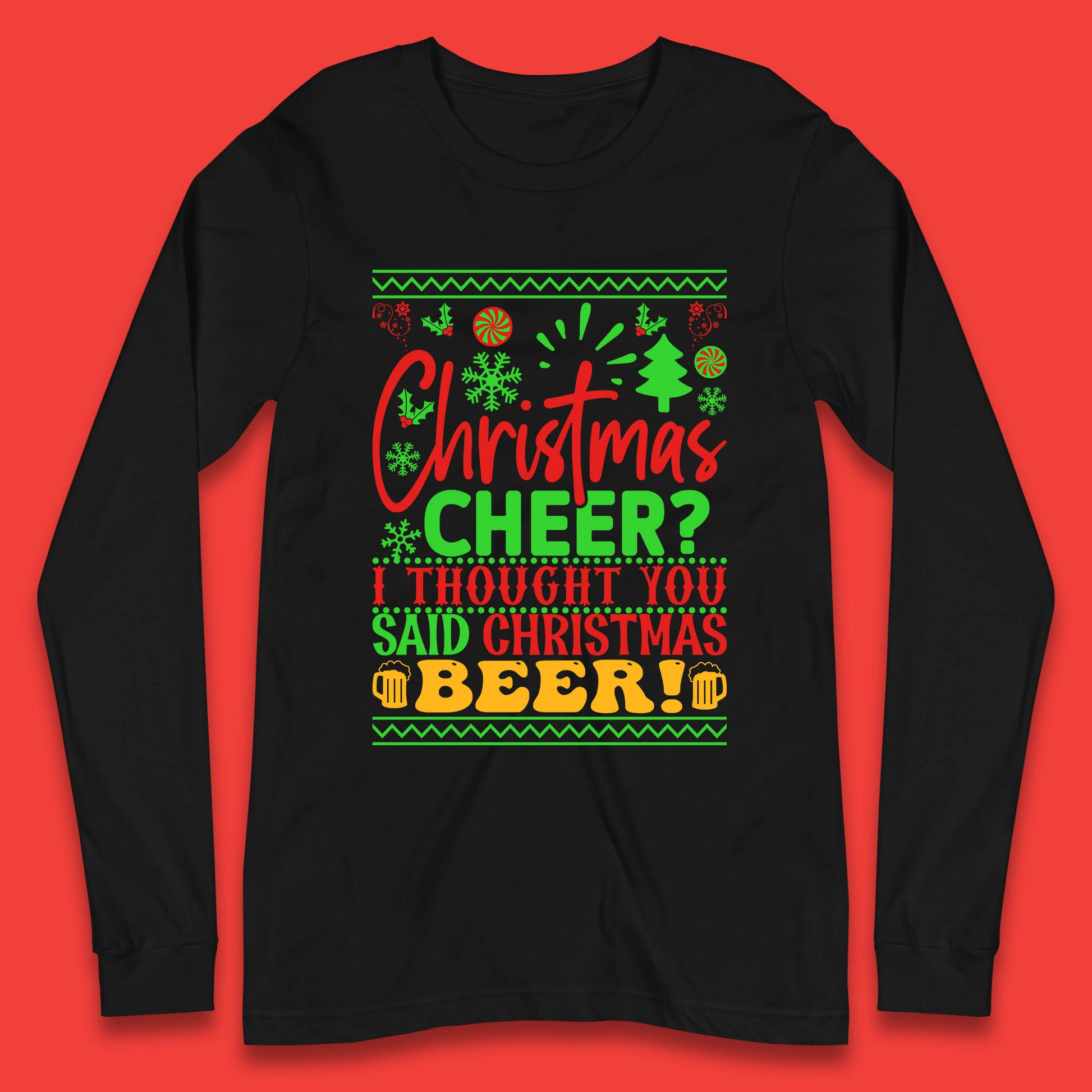 christmas cheer long sleeve t shirt