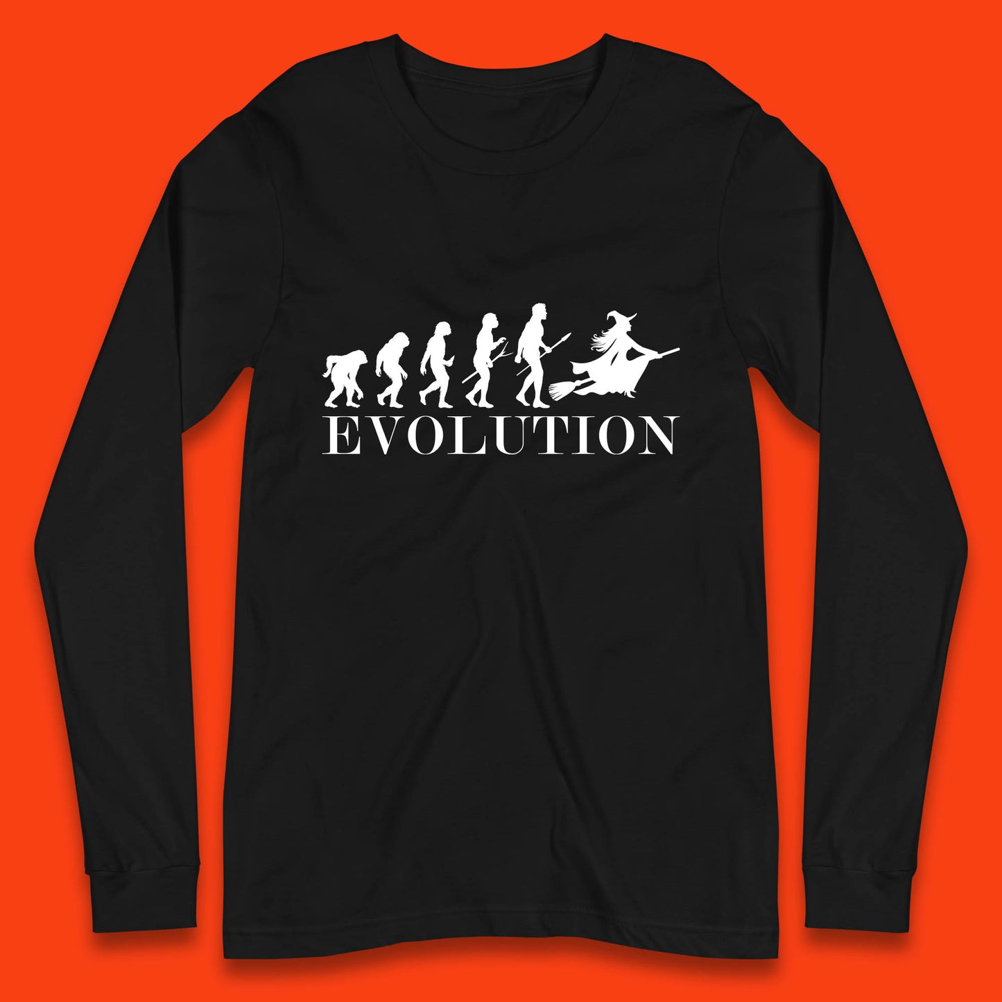 Witch Evolution Halloween Scary Spooky Witch Costume Long Sleeve T Shirt