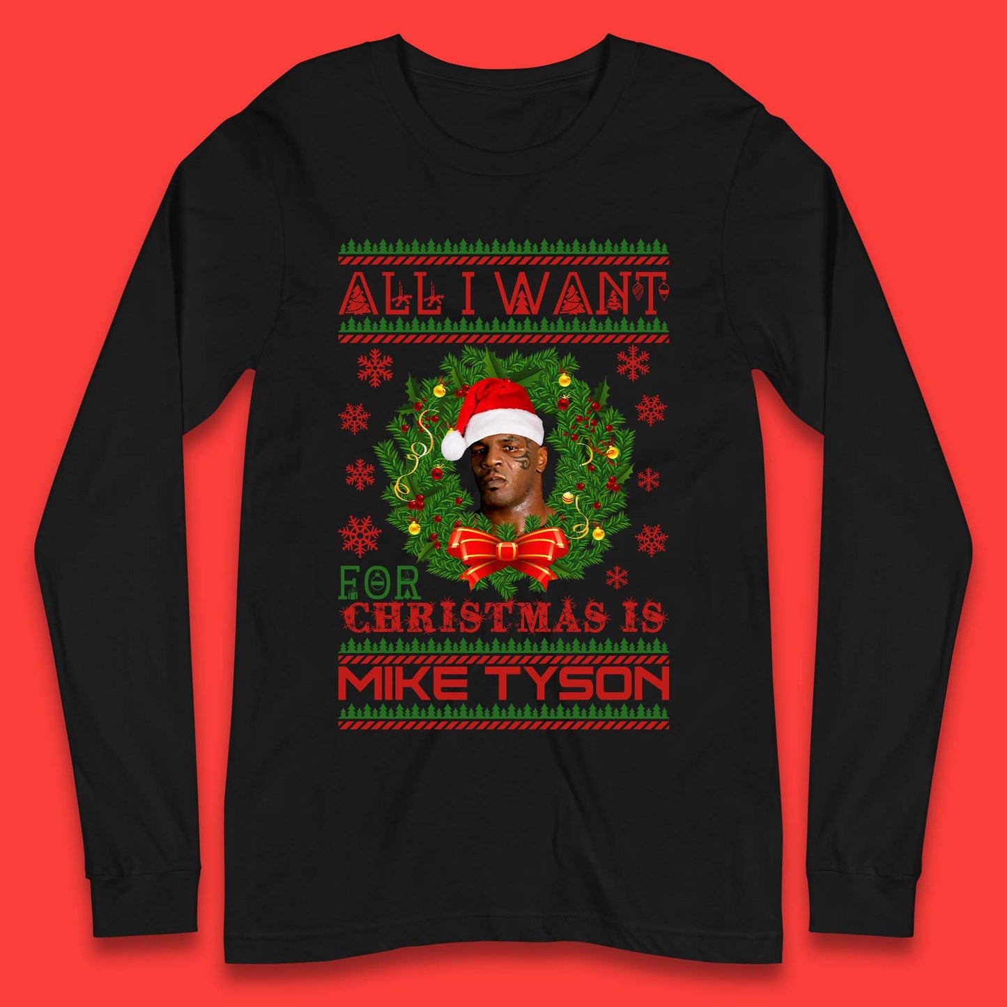 Mike Tyson Christmas Long Sleeve T-Shirt