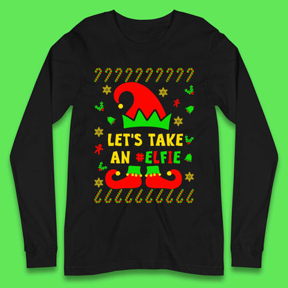 Let's Take An Elfie Christmas Long Sleeve T-Shirt