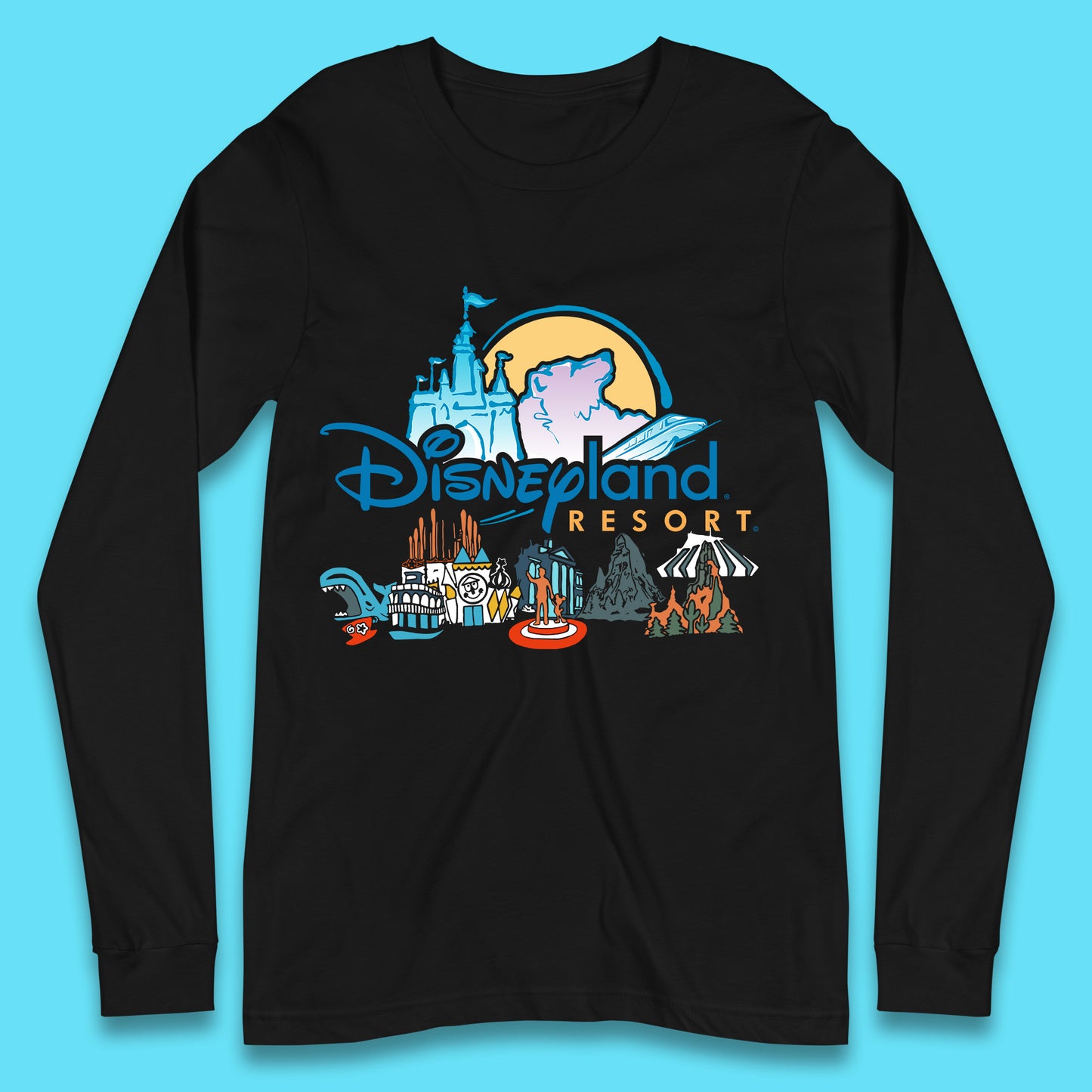 Retro Disneyland Resort Happiest Place on Earth Disneyland Parks Disney 100 Years Of Wonder Disneyland Family Trip Long Sleeve T Shirt