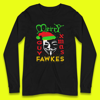 anonymous mask christmas long sleeve t shirt