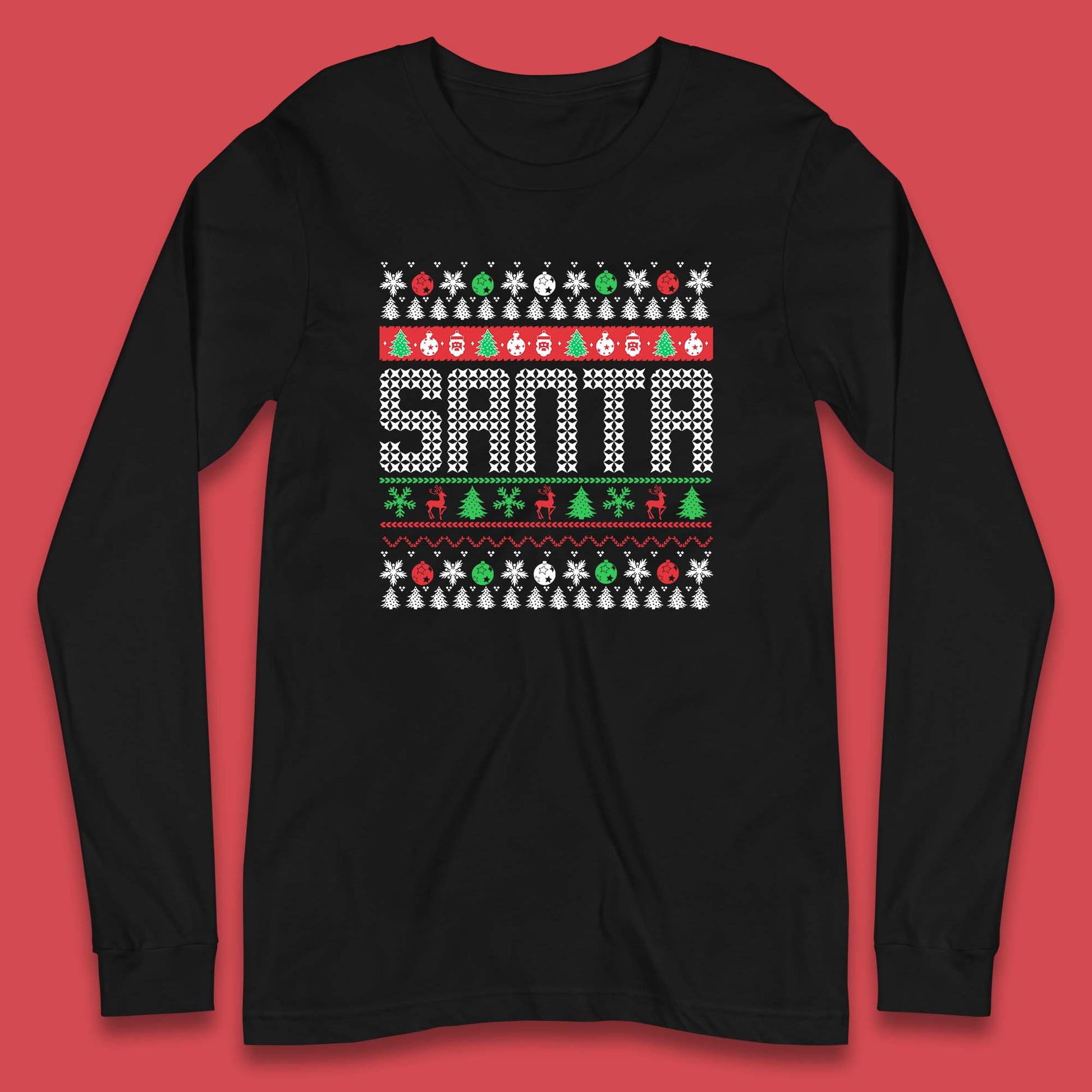 christmas santa claus long sleeve t shirt