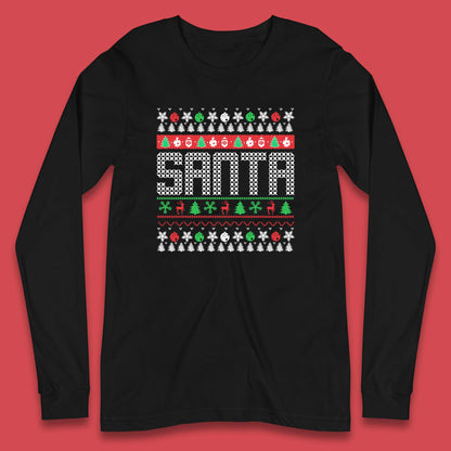 christmas santa claus long sleeve t shirt