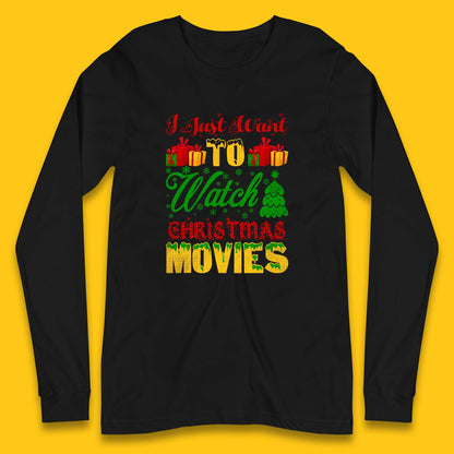 christmas movies long sleeve t shirt