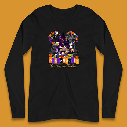Personalised Disneyworld Halloween Family Disneyland Castle Mickey And Friends Disney Trip Long Sleeve T Shirt