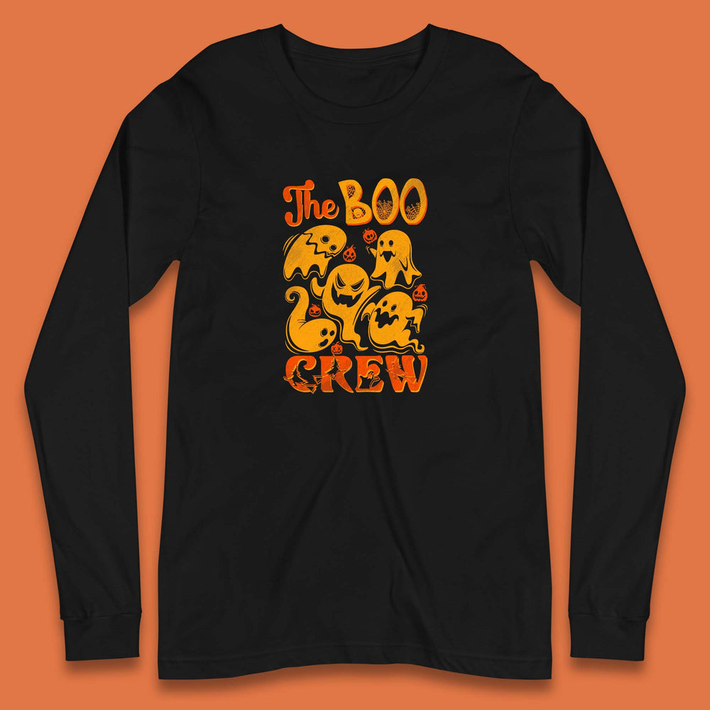 The Boo Crew Halloween Horror Scary Boo Ghost Squad Spooky Vibes Long Sleeve T Shirt