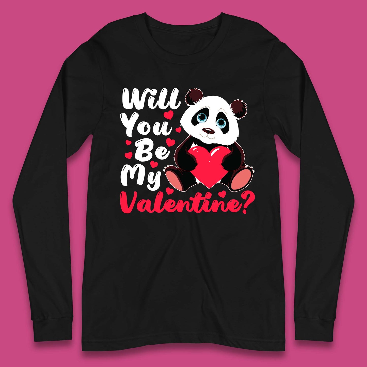 Panda Valentine Long Sleeve T-Shirt