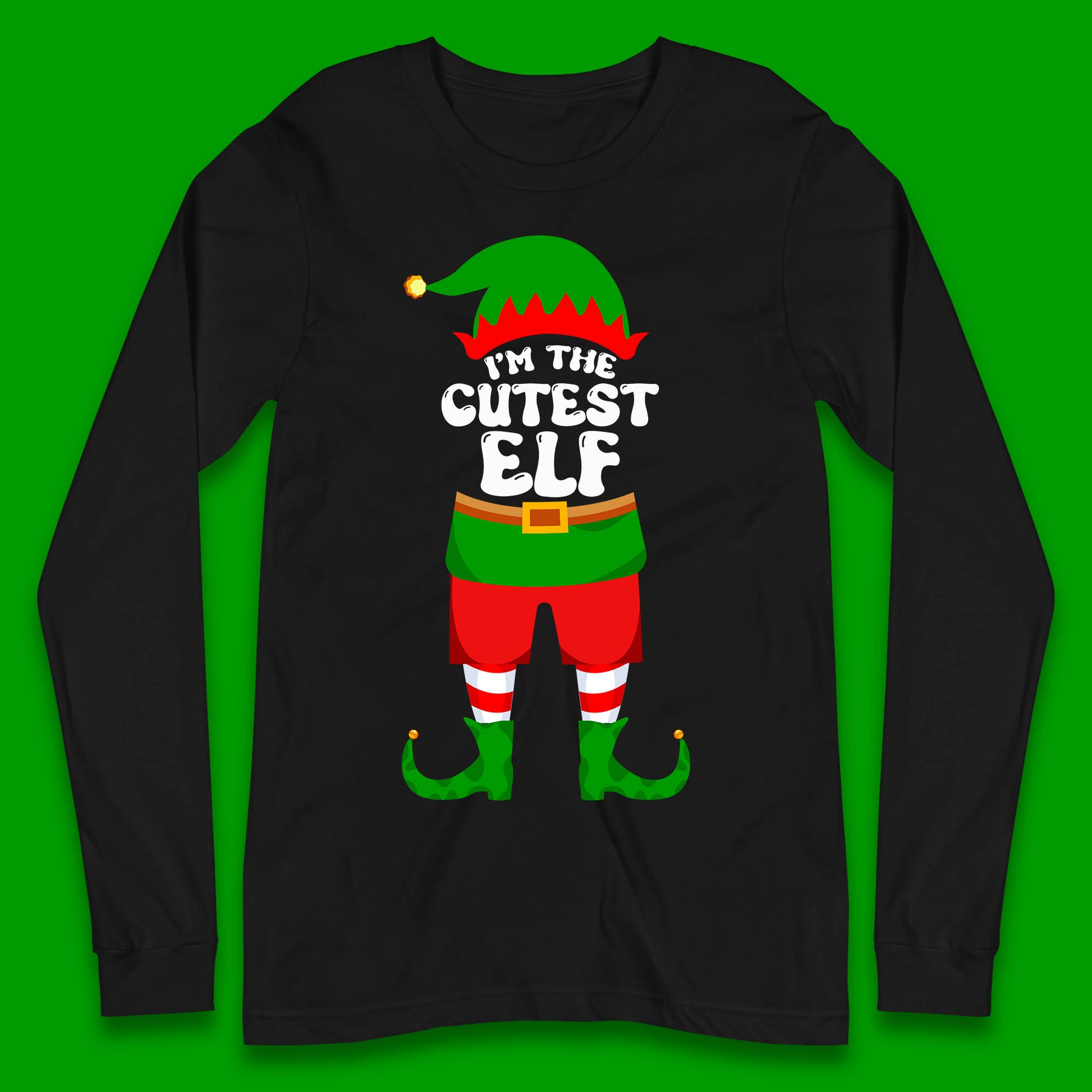 im the cutest elf christmas long sleeve t shirt