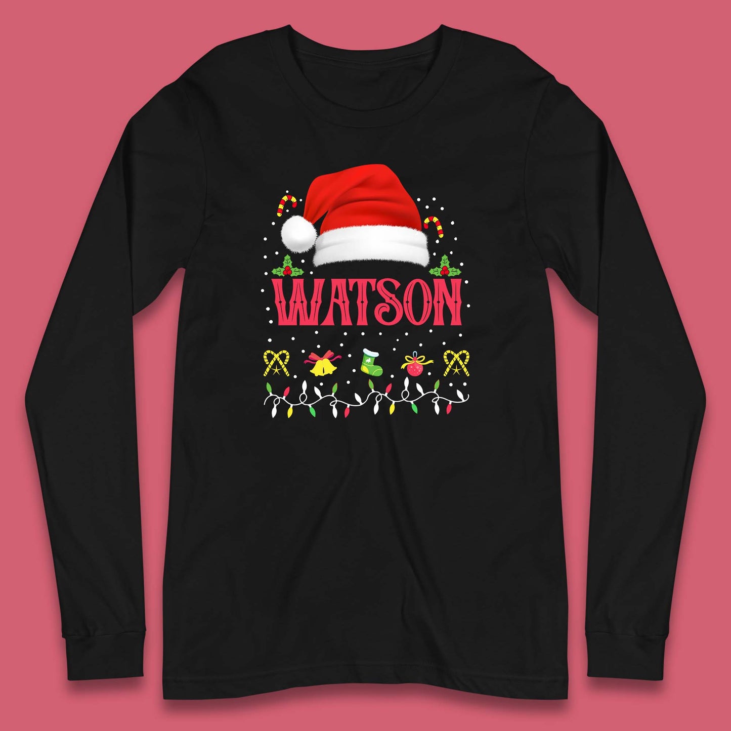 christmas santa claus hat long sleeve t shirt